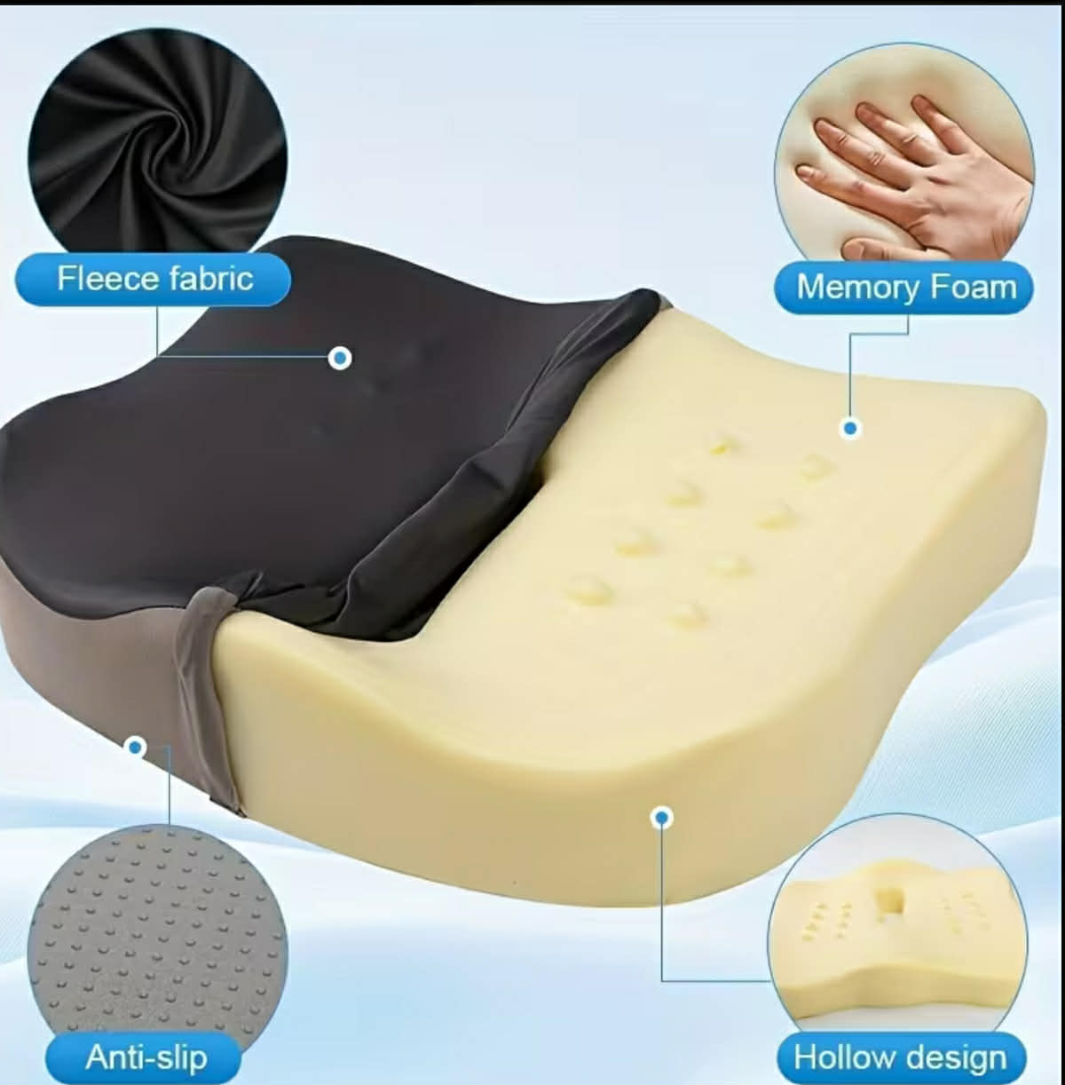 Ergonomisches Memory-Foam Sitzkissen
