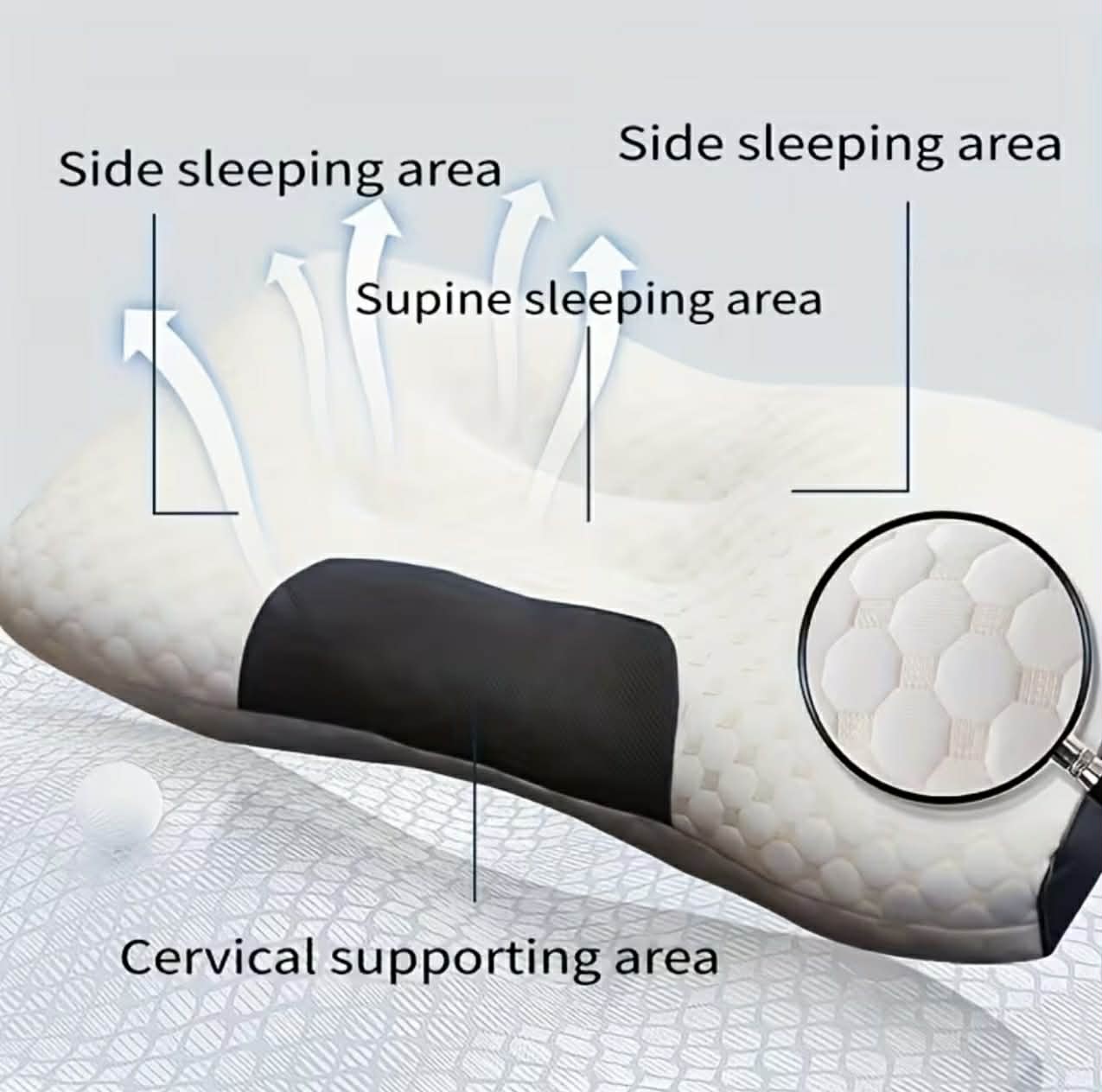 Ergonomisches Nackenstützkissen aus Memory Foam